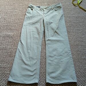 Gucci wide legged light gray denim